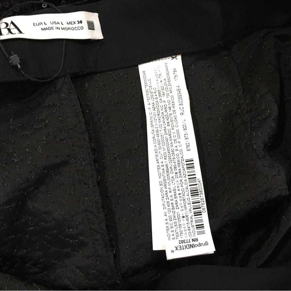 ZARA Elegant Black Sequin Women's Pants - Picture 8 of 11